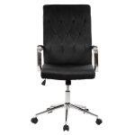 Καρεκλα Γραφειου Josef HM1181.04 Μαυρο Βελουδο-Inox Βαση 58x61x105-113yεκ. - Image 3