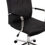 Καρεκλα Γραφειου Josef HM1181.04 Μαυρο Βελουδο-Inox Βαση 58x61x105-113yεκ. - Image 8