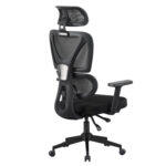 Καρεκλα Γραφειου Novar HM1218.01 Μαυρo Mesh--Βαση Pp 51x49x121-129υεκ - Image 5