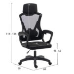 Καρεκλα Γραφειου Salas HM1223.01 Πολυπροπυλενιο & Mesh--Μαυρο 60x60x118-128υεκ - Image 2