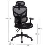 Καρεκλα Γραφειου Apex HM1227.01 Μαυρo Mesh & Pp 70x66x113-130υεκ - Image 2