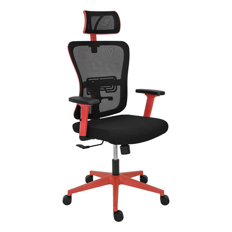 karekla-grafeioy-fylliana-fl9088-mayro-yfasma-kokkino-skeleto-60x60x119-129k1773672302 Καρεκλα Γραφειου Fylliana FL9088 Μαυρο Υφασμα Κοκκινο Σκελετο 60x60x119-129 Εκ - Image 1