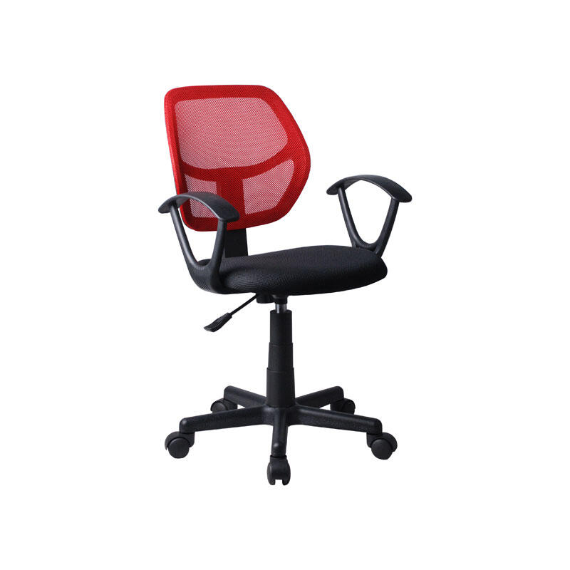 karekla-grafeioy-me-mpratsa-5156r-mayri-kokkini-515280-92-4 Καρεκλα Γραφειου Fylliana Με Μπρατσα 5156ρ Μαυρη/Κοκκινη 51x52x80/92εκ - Image 1