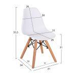 Καρεκλα Twist Kid HM8453.01 Ξυλινα Ποδια Κ Καθισμα Pp Λευκο 31x34x55.5υεκ - Image 2