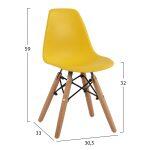 Καρεκλα Twist Kid τμχ.hm8453.04 Ξυλινα Ποδια &Καθισμα Κιτρινο Pp 30,5χ33χ59 Εκ - Image 2