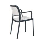 Καρεκλα Κηπου Fylliana Olesia Γκρι Με Λευκο Χρωμα 56x43x81εκ - Image 4