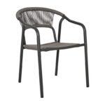 Καρεκλα Κηπου Fylliana "Solace" Γκρι Χρωμα 56x65x82εκ