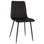 Καρεκλα Latrell HM8587.04 Βελουδο Μαυρο Με Μαυρα Μεταλλικα Ποδια 43x54x88υεκ.