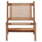 Καρεκλα Lounge Lukilla HM9913 Ξυλο Teak Σε Φυσικο--Συνθ.σχοινι Μπεζ 55,5x74x65υεκ. - Image 3