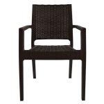 Πολυθρονα Πολυπροπυλενιου Βαρεως Τυπου Kaganu Dark Brown HM5134.09 57x55,5x89 Εκ. - Image 3