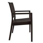 Πολυθρονα Πολυπροπυλενιου Βαρεως Τυπου Kaganu Dark Brown HM5134.09 57x55,5x89 Εκ. - Image 4