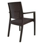 Πολυθρονα Πολυπροπυλενιου Βαρεως Τυπου Kaganu Dark Brown HM5134.09 57x55,5x89 Εκ. - Image 5