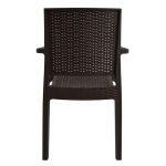 Πολυθρονα Πολυπροπυλενιου Βαρεως Τυπου Kaganu Dark Brown HM5134.09 57x55,5x89 Εκ. - Image 6
