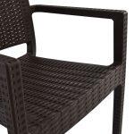 Πολυθρονα Πολυπροπυλενιου Βαρεως Τυπου Kaganu Dark Brown HM5134.09 57x55,5x89 Εκ. - Image 7