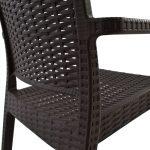 Πολυθρονα Πολυπροπυλενιου Βαρεως Τυπου Kaganu Dark Brown HM5134.09 57x55,5x89 Εκ. - Image 8