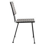 Καρεκλα Μεταλλικη Allegra HM5693 Με Wicker Μαυρο-Λευκο 46x56x88υ Εκ. - Image 4