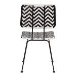 Καρεκλα Μεταλλικη Allegra HM5693 Με Wicker Μαυρο-Λευκο 46x56x88υ Εκ. - Image 6