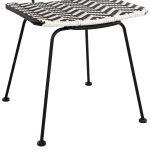 Καρεκλα Μεταλλικη Allegra HM5693 Με Wicker Μαυρο-Λευκο 46x56x88υ Εκ. - Image 9