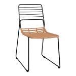 Καρεκλα Μεταλλικη Allegra HM5694 Με Wicker Μπεζ 51x54x83υ Εκ.