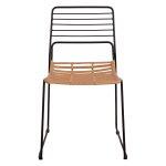 Καρεκλα Μεταλλικη Allegra HM5694 Με Wicker Μπεζ 51x54x83υ Εκ. - Image 3