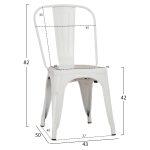 Καρεκλα Μεταλλικη Melita-Pro HM8641.41 Λευκο Ματ 44x47x84.5υεκ. - Image 2