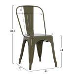 Καρεκλα Μεταλλικη Melita-Pro HM8641.43 Σε Dark Olive Green 44x47x84.5υεκ. - Image 2