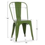Καρεκλα Μεταλλικη Melita-Pro HM8641.53 Light Olive Green 44x47x84.5υεκ. - Image 2