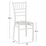 Καρεκλα Πολυπροπυλενιου Catering Tiffany HM8058.31 Λευκο 39x46x89υεκ. - Image 2