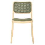 Καρεκλα Πολυπροπυλενιου Meko HM5934.04 Μπεζ Με Olive Green Ψαθα 51x52x80υεκ. - Image 3