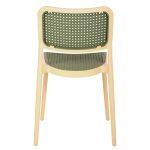 Καρεκλα Πολυπροπυλενιου Meko HM5934.04 Μπεζ Με Olive Green Ψαθα 51x52x80υεκ. - Image 6