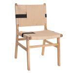 Καρεκλα Rubberwood Και Σχοινι Σε Φυσικο Rustic 50x60x88yεκ.hm9323.01