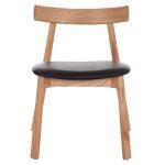 Kαρεκλα Τραπεζαριας Sekan HM18245.04 Rubberwood-Μαυρο PU 60x54x72υεκ - Image 3