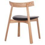 Kαρεκλα Τραπεζαριας Sekan HM18245.04 Rubberwood-Μαυρο PU 60x54x72υεκ - Image 5