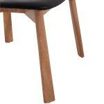 Kαρεκλα Τραπεζαριας Sekan HM18245.04 Rubberwood-Μαυρο PU 60x54x72υεκ - Image 9
