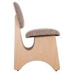 Καρεκλα Τραπεζαριας Bellisi HM18248.01 Καφε Υφασμα-Plywood Χρωμα Δρυος 53x56x78υεκ. - Image 4