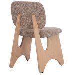 Καρεκλα Τραπεζαριας Bellisi HM18248.01 Καφε Υφασμα-Plywood Χρωμα Δρυος 53x56x78υεκ. - Image 5