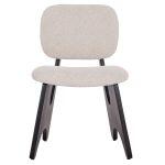 Καρεκλα Τραπεζαριας Bellisi HM18248.02 Εκρου Υφασμα-Plywood Σε Μαυρο 53x56x78υεκ. - Image 3