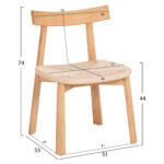 Kαρεκλα Τραπεζαριας Osorio HM18335.01 Rubberwood & Σχοινι Σε Φυσικο 51x55x74υεκ - Image 2