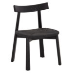 Kαρεκλα Τραπεζαριας Osorio HM18335.02 Rubberwood & Σχοινι Σε Μαυρο 51x55x74υεκ