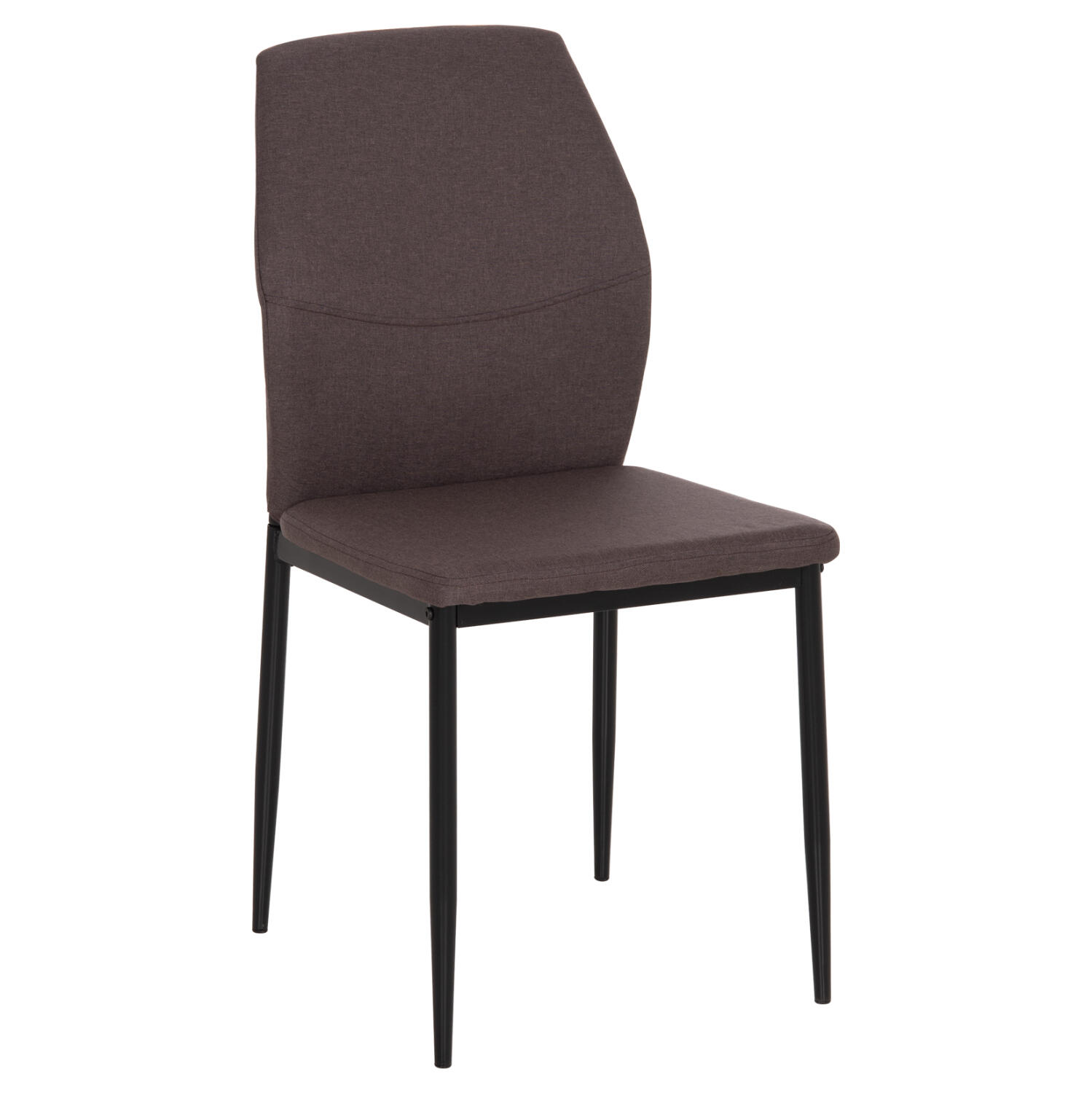 karekla-trapezarias-fb91834603-kafe-yfas Καρεκλα Τραπεζαριας Diaz HM18346.03 Καφε Υφασμα-Μεταλλικα Ποδια Μαυρα 43x52x87υεκ. - Image 1