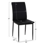 Καρεκλα Τραπεζαριας Perky HM18347.02 Μαυρο Υφασμα & Μεταλλικα Ποδια 44x60x87υεκ - Image 2
