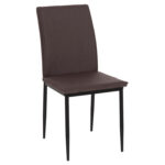 Καρεκλα Τραπεζαριας Perky HM18347.03 Καφε Υφασμα-Μεταλ. Ποδια Μαυρα 44x60x87υεκ