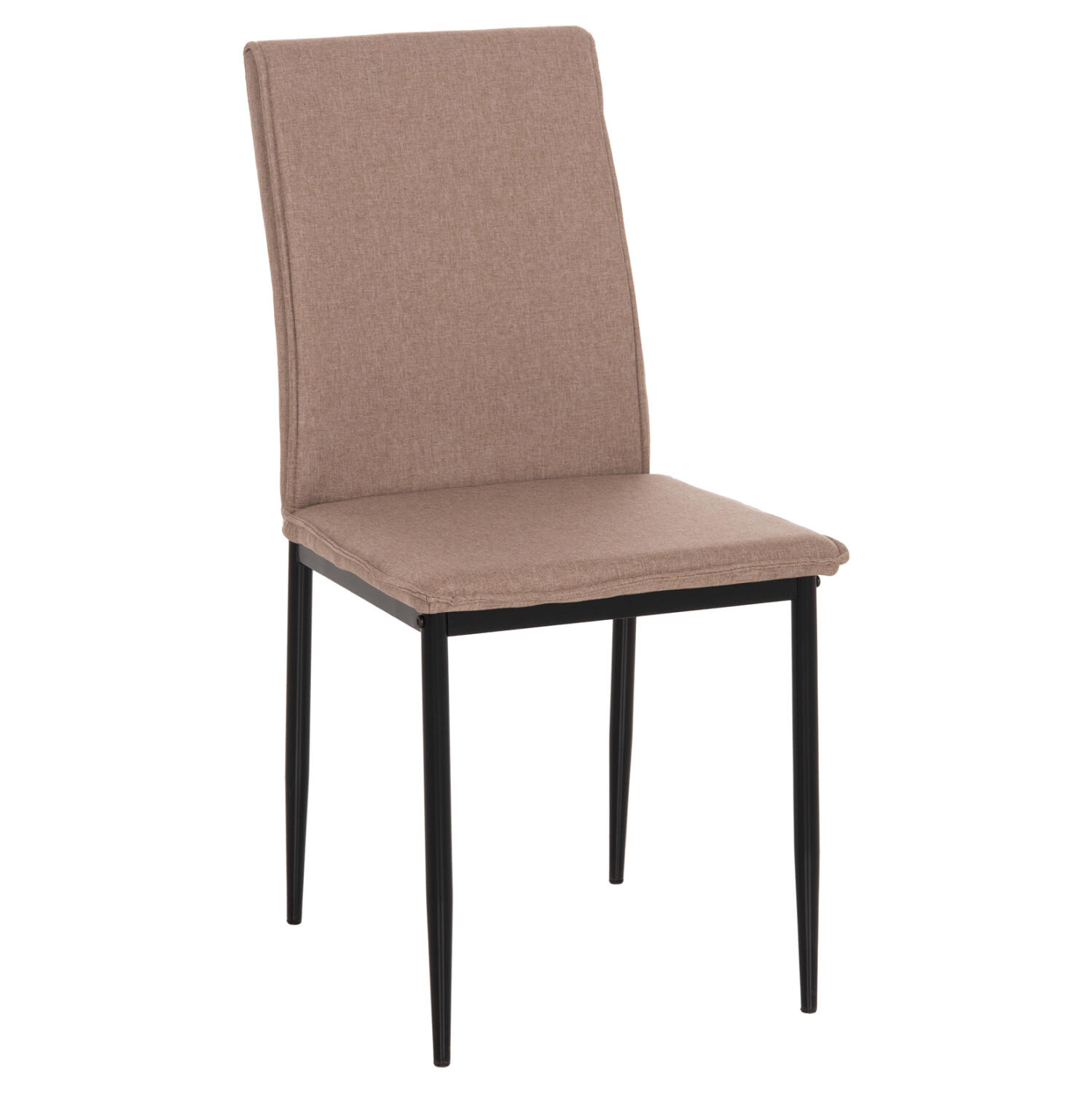 karekla-trapezarias-fb91834704-mpez-yfas Καρεκλα Τραπεζαριας Perky HM18347.04 Μπεζ Υφασμα-Μεταλ. Ποδια Μαυρα 44x60x87υεκ - Image 1