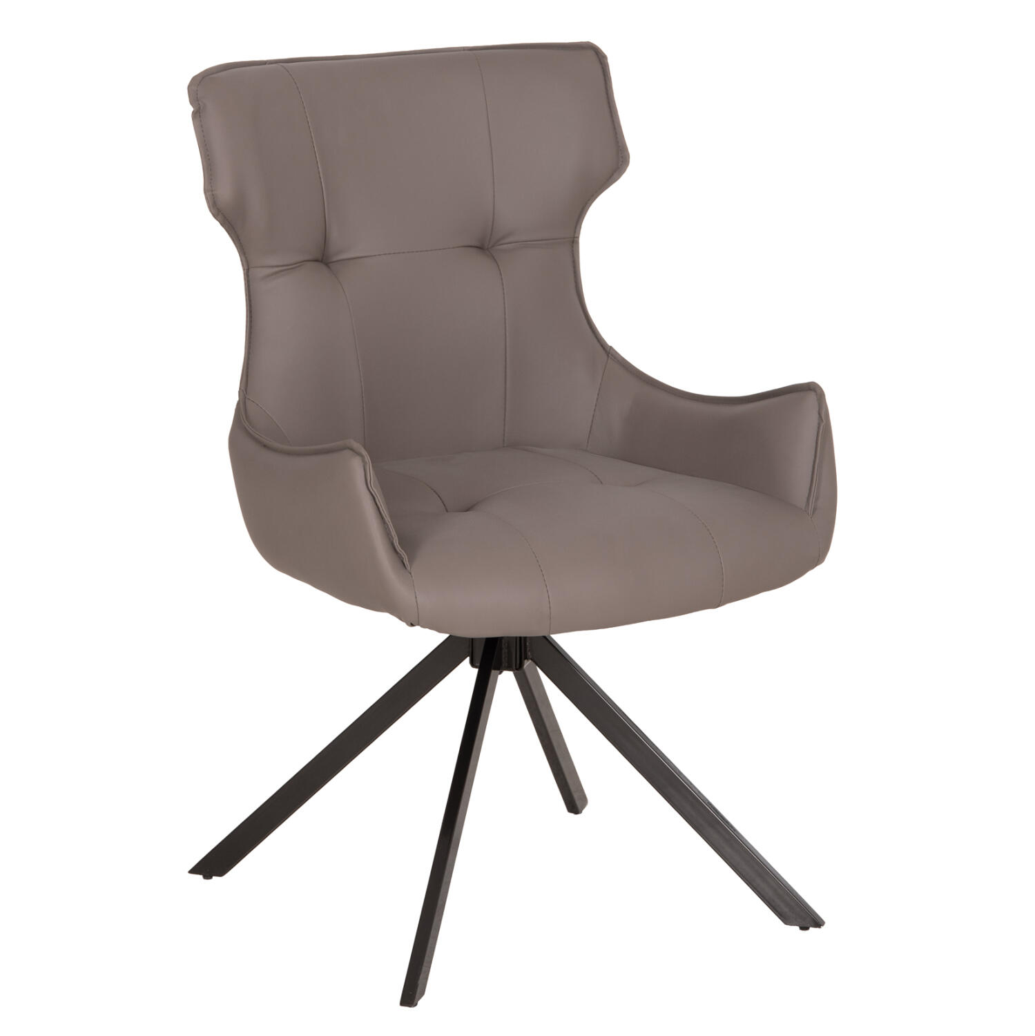 karekla-trapezarias-fb91841201-pu-se-gkr Καρεκλα Τραπεζαριας Kira HM18412.01 PU Σε Γκρι-Μεταλ.ποδια 56x60x85υεκ. - Image 1
