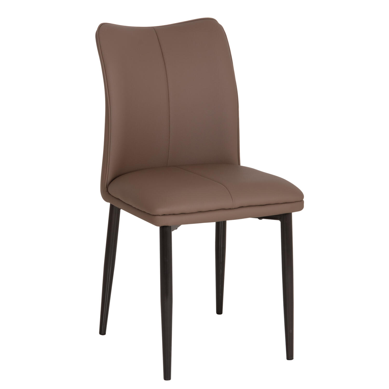 karekla-trapezarias-fb91841902-pu-se-kaf Καρεκλα Τραπεζαριας Namis HM18419.02 PU Σε Καφε--Μεταλ.ποδια Μαυρα 45x55x85υεκ - Image 1