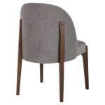 Καρεκλα Τραπεζαριας Rammer HM9744.01 Rubberwood Σε Καρυδι-Γκρι Υφασμα 57x55x86υεκ. - Image 5