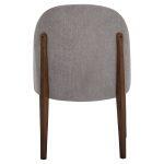 Καρεκλα Τραπεζαριας Rammer HM9744.01 Rubberwood Σε Καρυδι-Γκρι Υφασμα 57x55x86υεκ. - Image 6