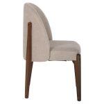 Καρεκλα Τραπεζαριας Rammer HM9744.02 Rubberwood Σε Καρυδι-Εκρου Υφασμα 57x55x86υεκ. - Image 4