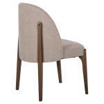 Καρεκλα Τραπεζαριας Rammer HM9744.02 Rubberwood Σε Καρυδι-Εκρου Υφασμα 57x55x86υεκ. - Image 5