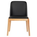 Kαρεκλα Τραπεζαριας Furlan HM9944.01 Rubberwood-Μαυρο PU 54,5x58x86υεκ - Image 3